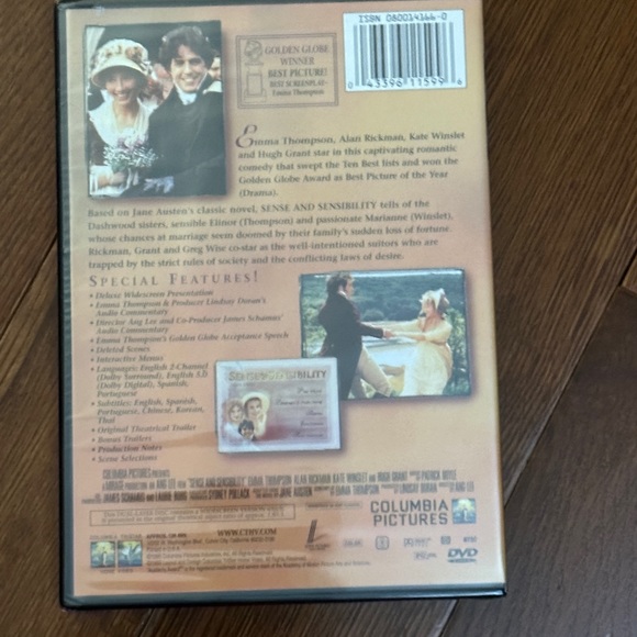 Sense and Sensibility DVD new, sealed - Picture 2 of 3